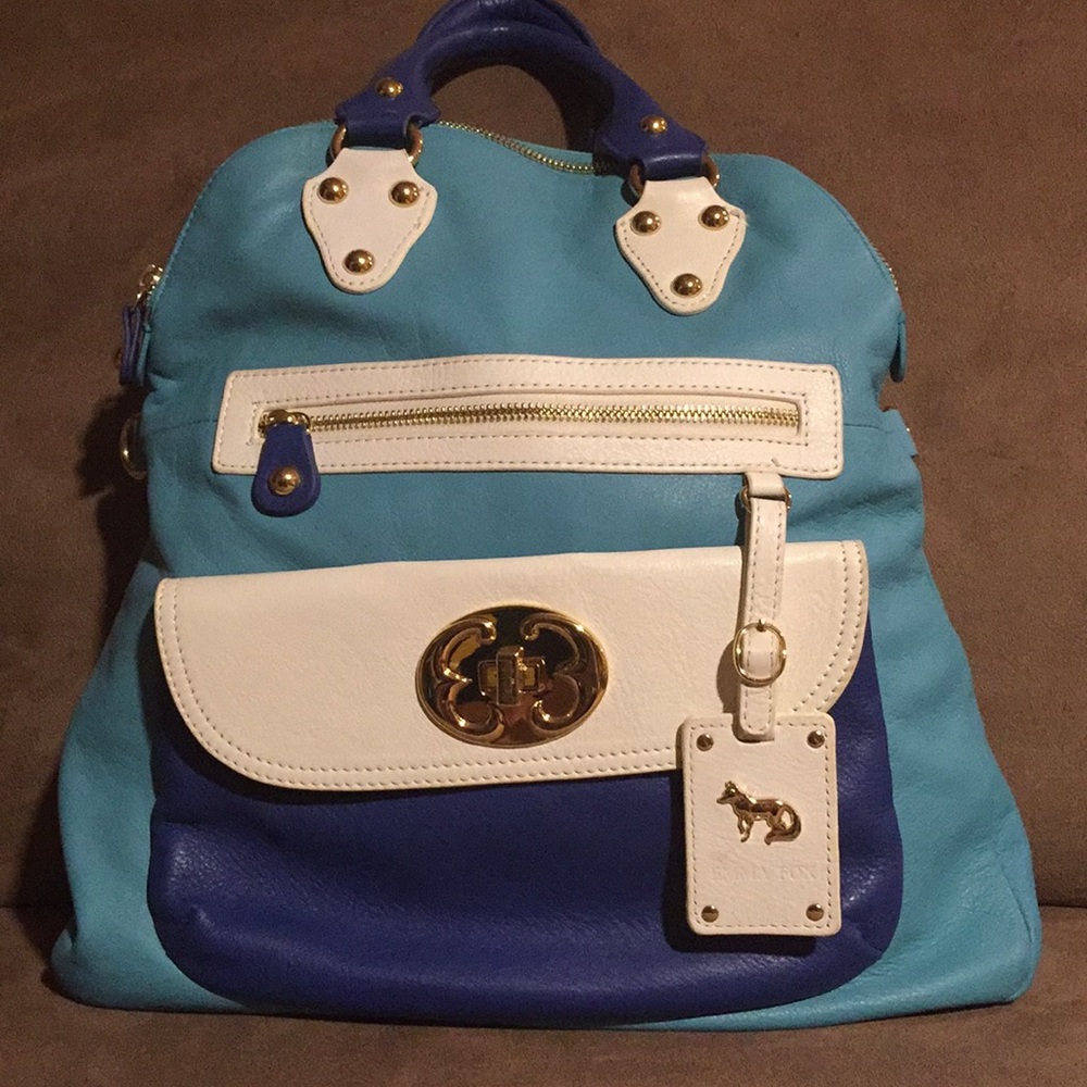 Emma Fox Blue and White Tote Bag
